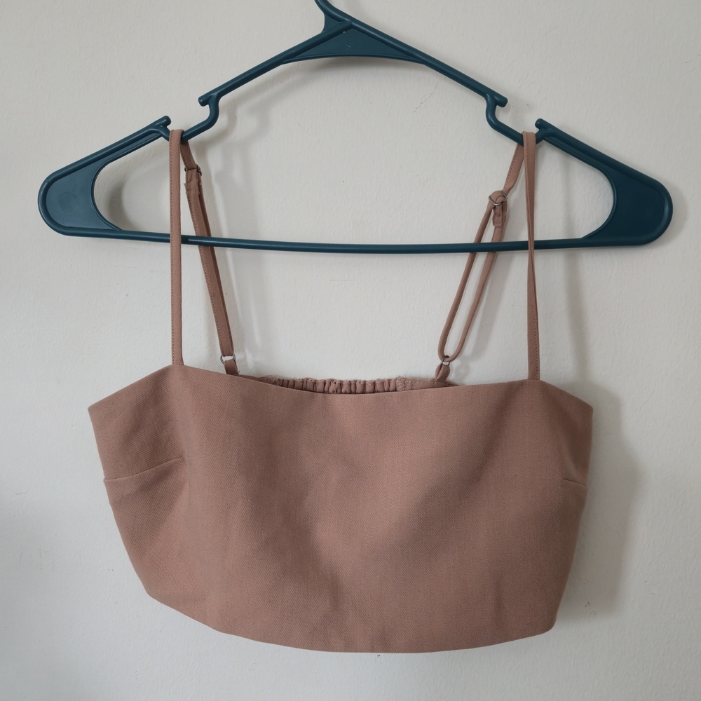 Abercrombie‎ & Fitch Tan Smocked Top